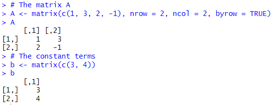 Linear Equations in R