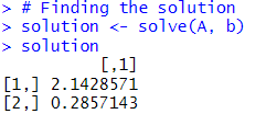 Linear Equations in R