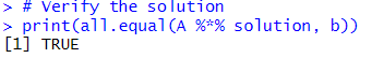 Linear Equations in R