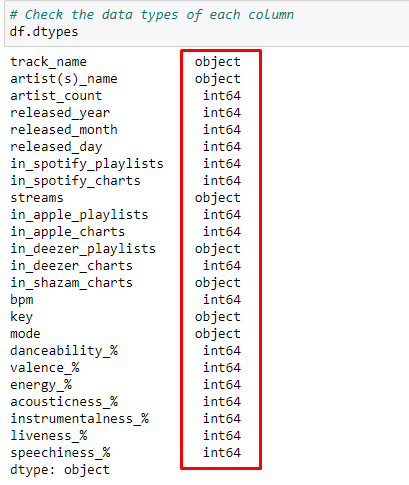 Check Data Types